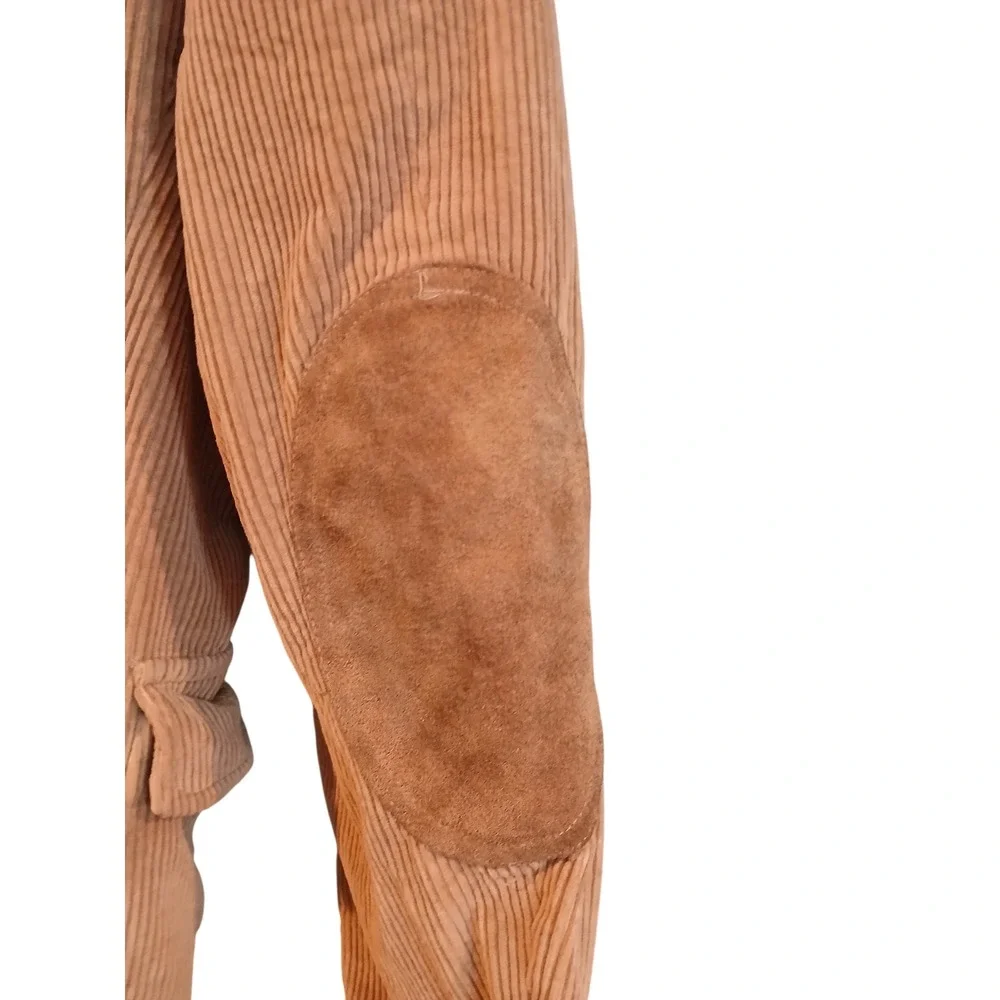 Austin Manor 44R Tan Corduroy Blazer Mens Jacket Elbow Patches Sport Coat